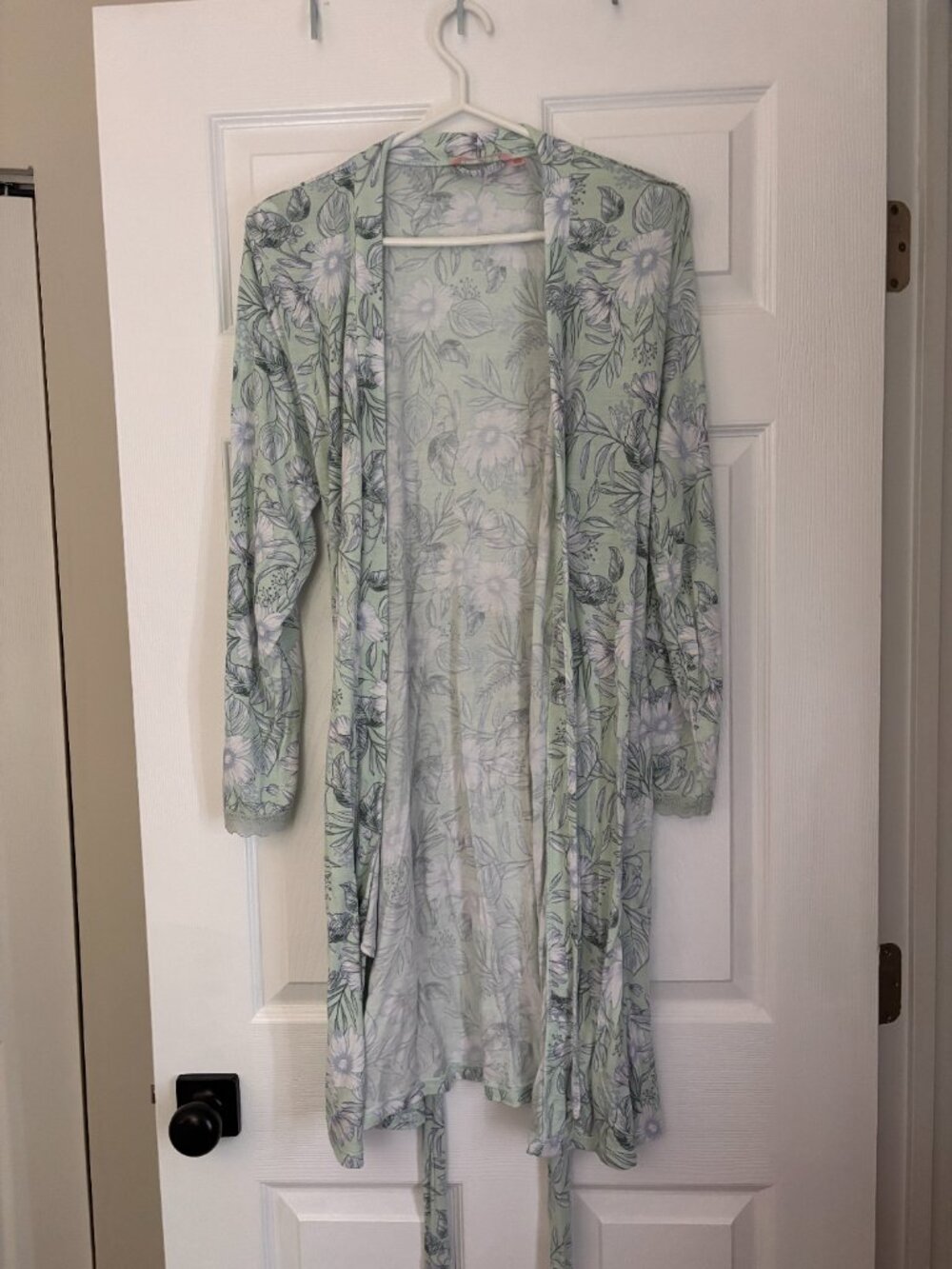 Mint Floral PJ Cami & Robe Set | Matching Lounge Set - Picture 5 of 10